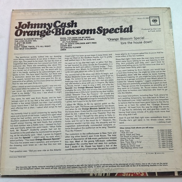 Johnny Cash - orange blossom special - vintage vinyl record - condition is G - Picture 2 of 6
